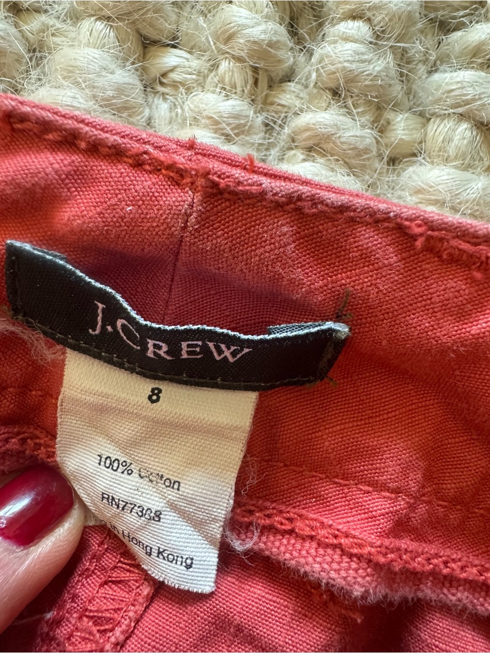 J. Crew Red Cotton Mini Skirt and different brand denim skirt - Picture 8 of 9